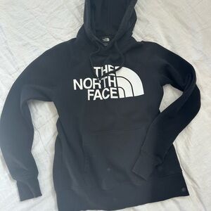The North Face Black Hoodie with White Logo
